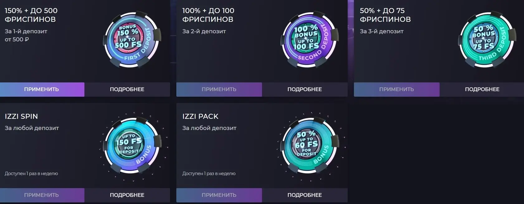 Izzy Казино Бонуси